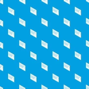 Postal envelope pattern vector seamless blue 스톡 일러스트