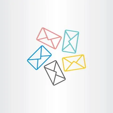 Postal envelopes icon design Illustrazione stock