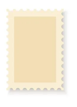 Postal frame template. Retro postmark realistic mockup Stock Illustration