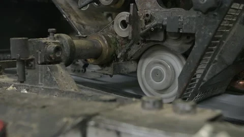 Postal Mail enters sorting machine at postal service facility in USA Stock Footage 136491473