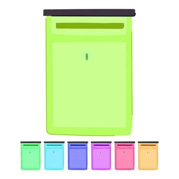 Postal mailbox mail vector cartoon graphic Stock Illustration