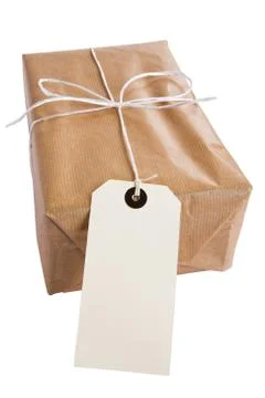 Postal package with clipping path Stock Photos