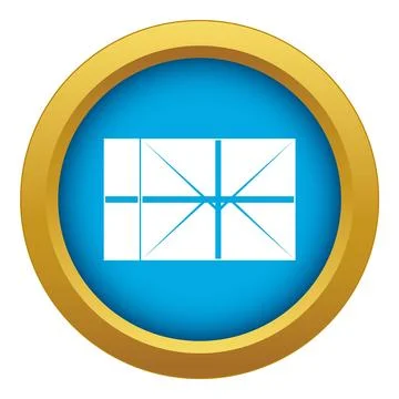 Postal parcel icon blue isolated Stockillustratie