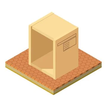 Postal parcel icon, isometric style 스톡 일러스트