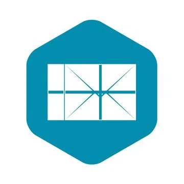 Postal parcel icon, simple style Stock Illustration