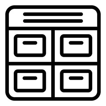 Postal parcel locker icon outline vector. Automated post box Stock Illustration