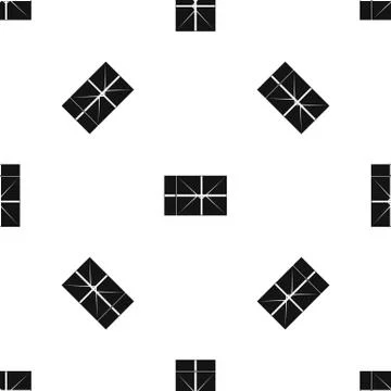 Postal parcel pattern seamless black Illustrazione stock