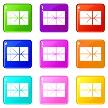 Postal parcel set 9 Stock Illustration