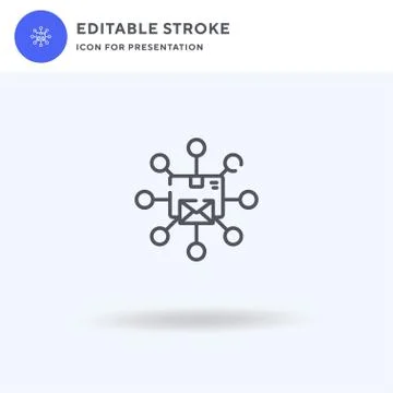 Postal Service icon vector, filled flat sign, solid pictogram isolated on whi イラスト素材
