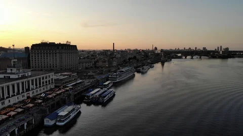 Postal Square and River Station Stock Footage 129901636
