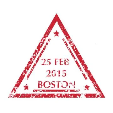 Postal Stamp from Boston Stock Illustration