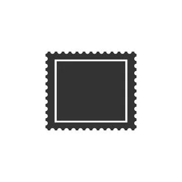 Postal stamp icon isolated. Flat design. Vector Illustration Stock Illustration