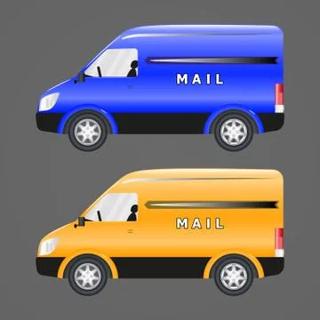 Postal vehicles Stock Illustration