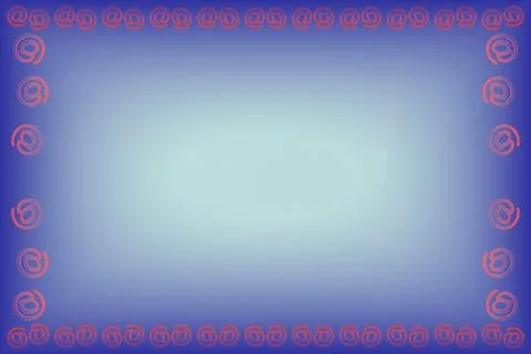 Post.Blue lighting frame with red email sign 库存插图