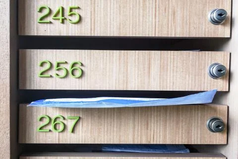 Postbox in condominium Stock Photos