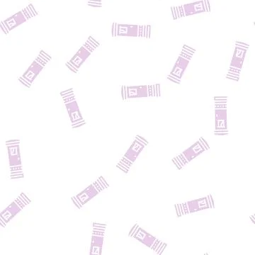 Postbox construction glyph seamless pattern Illustration