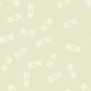 Postbox construction line seamless pattern Stock Illustration