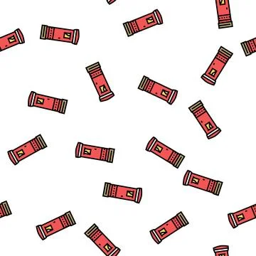 Postbox construction vector seamless pattern Illustrazione stock