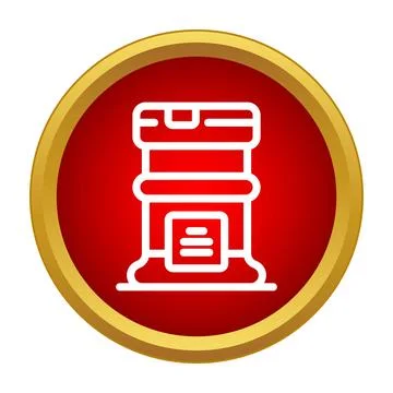 Postbox icon for mail delivery and communication Stock Illustration