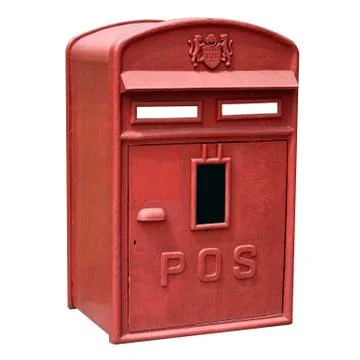 Postbox isolated on white background Stock Photos