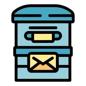 Postbox receiving mail envelope delivering postal correspondence communicat.. Stock Illustration