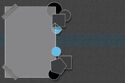 Postcard in an abstract gray style Illustrazione stock