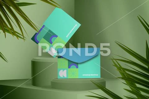 Postcard and Envelop Mockup PSD Template