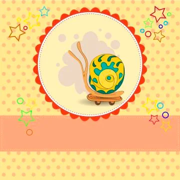 Postcard for a birthday Stock Illustration