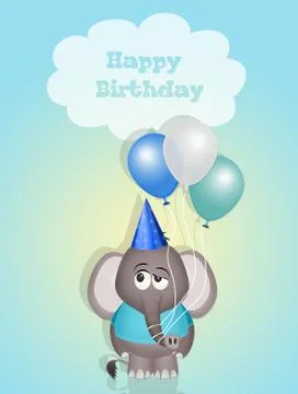 Postcard for birthday Stock Illustration