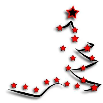 Postcard Christmas Tree Stock Illustration