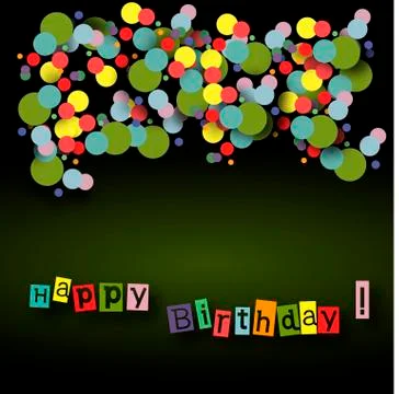 Postcard with colored circles Stock Illustration