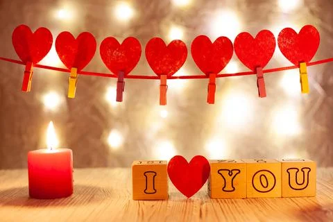 Postcard with a declaration of love Stock Photos