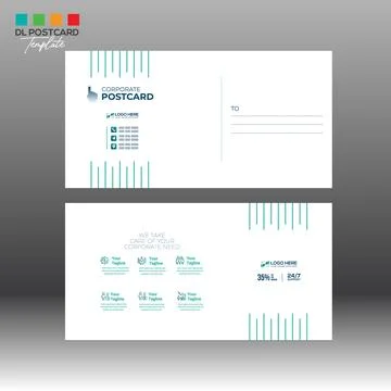 Postcard Design for any best use Stock Illustration