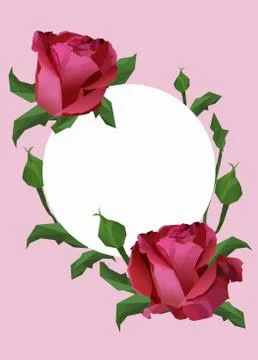 Postcard design with flowers Stock Illustration