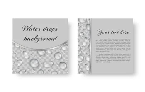 Postcard with droplets Stock Illustration