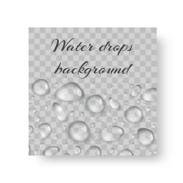 Postcard with drops of dew Stock Illustration