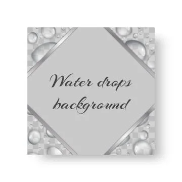Postcard with drops of water Stock Illustration