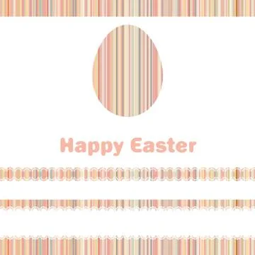 Postcard with Easter egg on colorful. EPS 8 Illustrazione stock