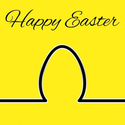 Postcard Easter egg from strip. Happy Easter Egg. Vector illustration Stock Illustration