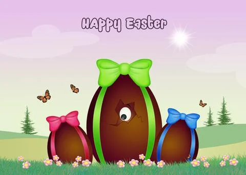 Postcard for Easter Stock Illustration