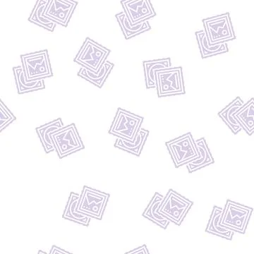Postcard for envelope glyph seamless pattern Illustrazione stock