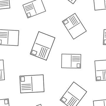 Postcard envelope icon seamless pattern background. Business concept vector i イラスト素材