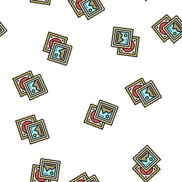 Postcard for envelope vector seamless pattern イラスト素材