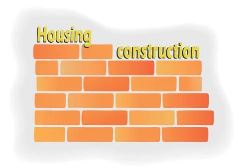 Postcard, flyer, template on the topic of construction. Stock Illustration