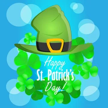 Postcard in the form of a cheerful saint patrick Stock Illustration