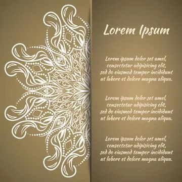 Postcard, frame for congratulations. Stock Illustration