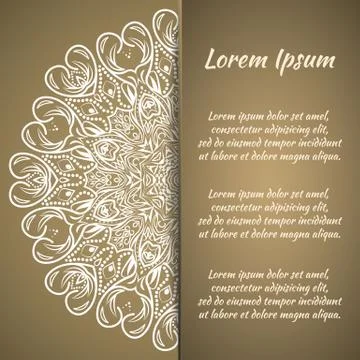 Postcard, frame for congratulations. Stock Illustration