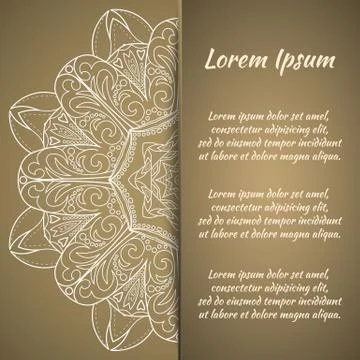 Postcard, frame for congratulations. Stock Illustration