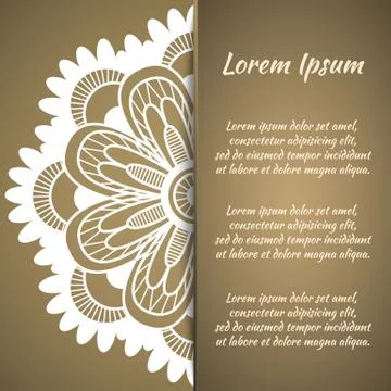 Postcard, frame for congratulations. Stock Illustration