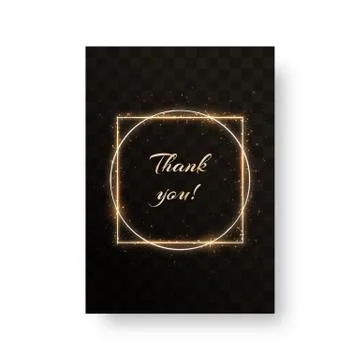 Postcard with a gold frame Illustrazione stock
